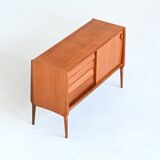 Bosteels Meubelen unique small sideboard in walnut Belgium 1970