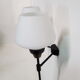 Wall light double Lunel brass metal and the 1950s opaline