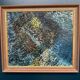 Grande huile sur toile suédoise originale – « Composition » par Valter Gibson