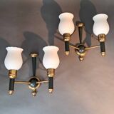 Pair of two-light sconces from Maison Lunel 1960.
