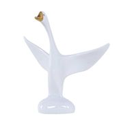 Porcelain goose figurine, Hungarian design, 1960s,manufactured by Holloháza