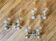 Set of 3 baroque wall lights, retro 1960s