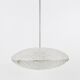 Lustre Kalmar Discus en Verre Texturé et Nickel Midcentury, Autriche, Années 1950