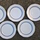 Assiettes et plat à dessert en porcelaine Massé Surget
