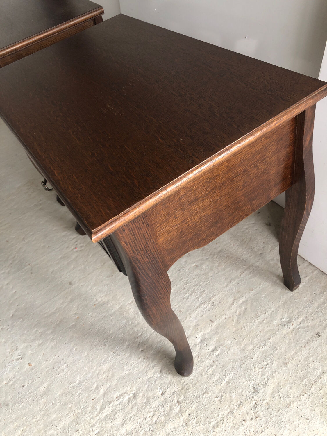 2 Louis XVI style Vintage bedside tables in varnished wood