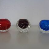 Italian candleholders in Murano glass, 1950s, set of 3.