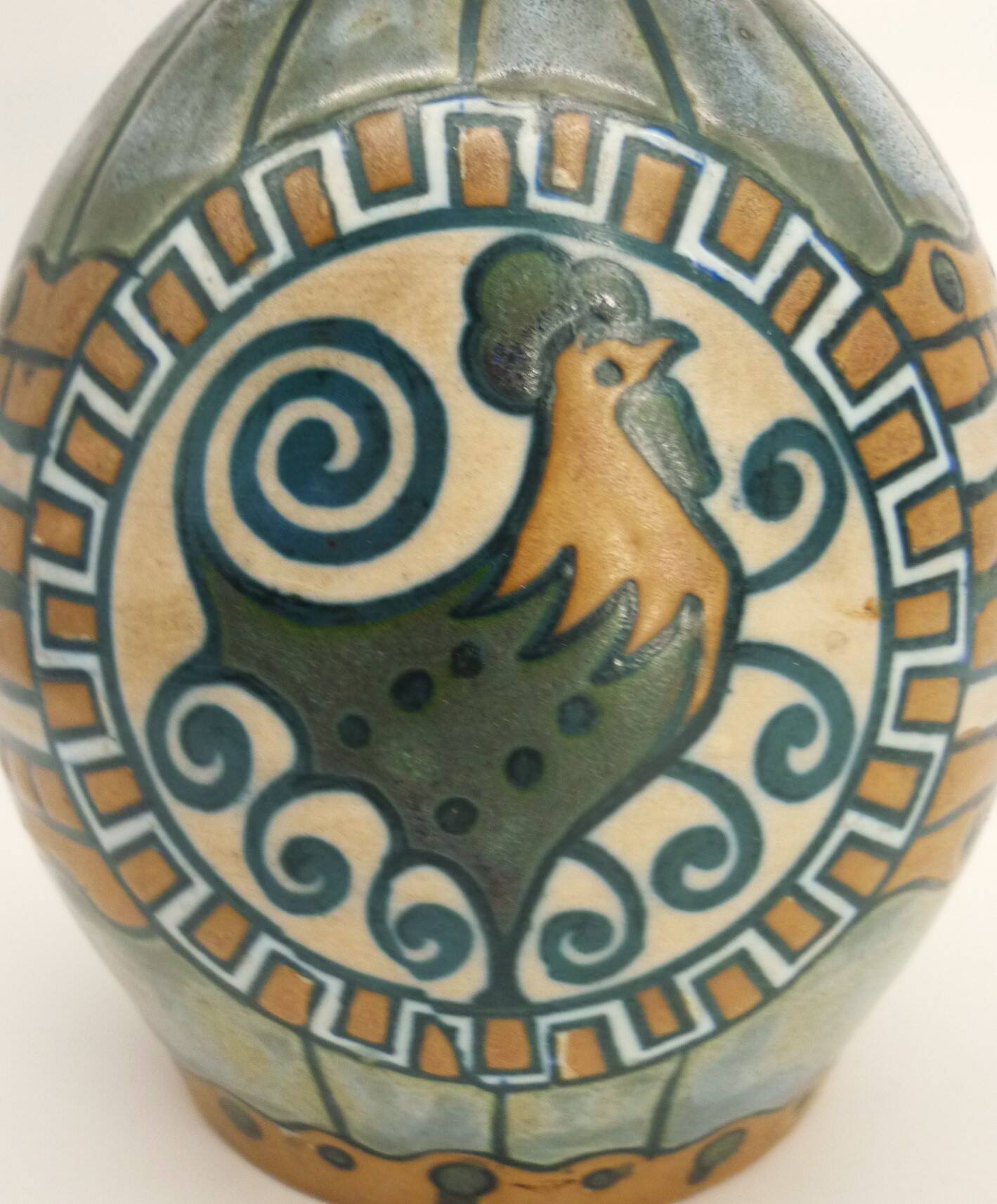 Vase en grés émaillé, art déco vers 1920, signé Kèramis, Charles Catteau