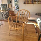 Fauteuil rotin enfant