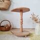 Brutalist side table in raw wood