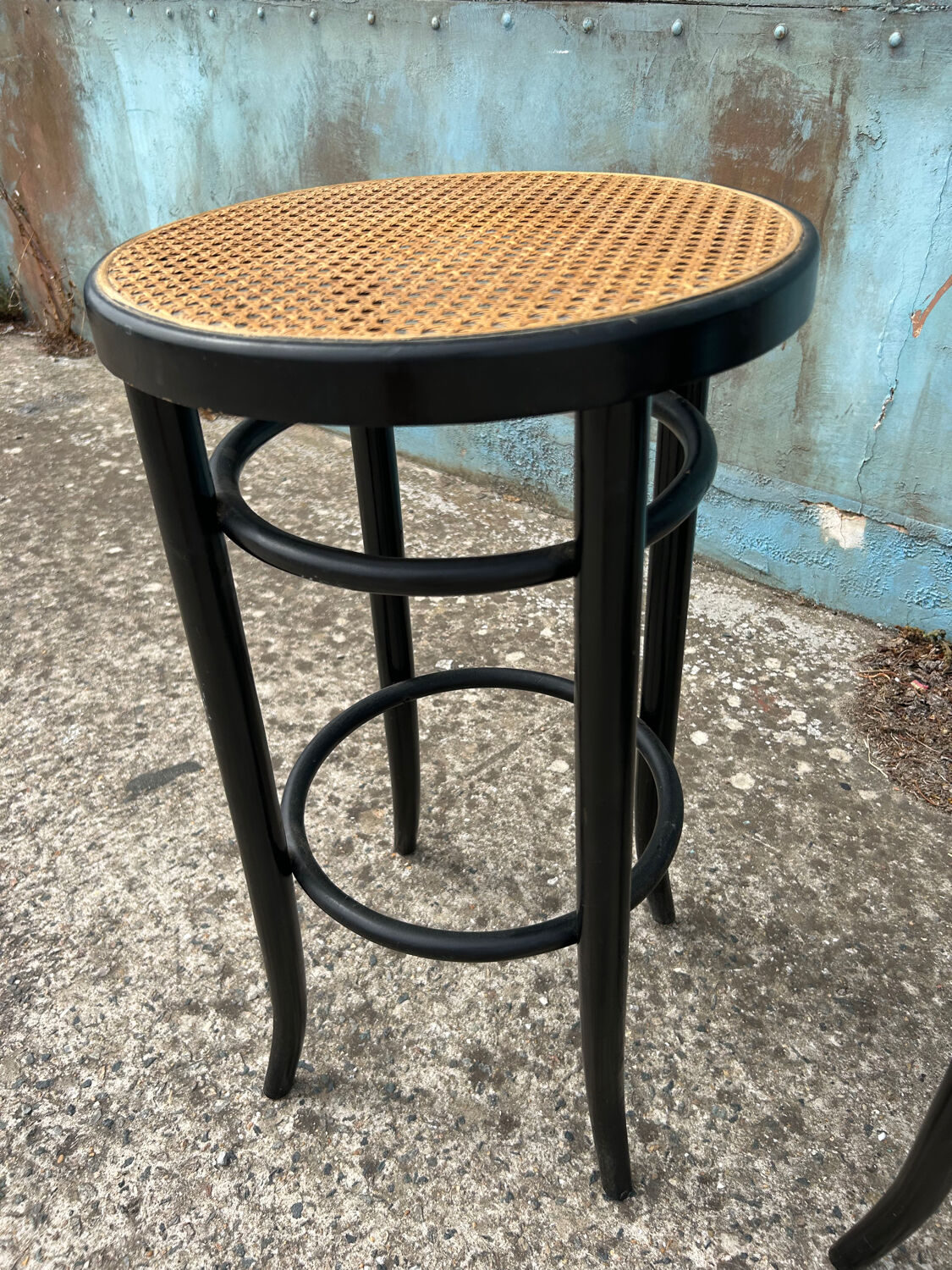 High rattan bar stools
