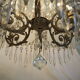 Napoleon III chandelier with crystal pendants, signed Portieux, 19th century.