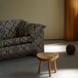 Tripod stool in solid pine, by a Swedish cabinetmaker, mid-century, around the 1960s.