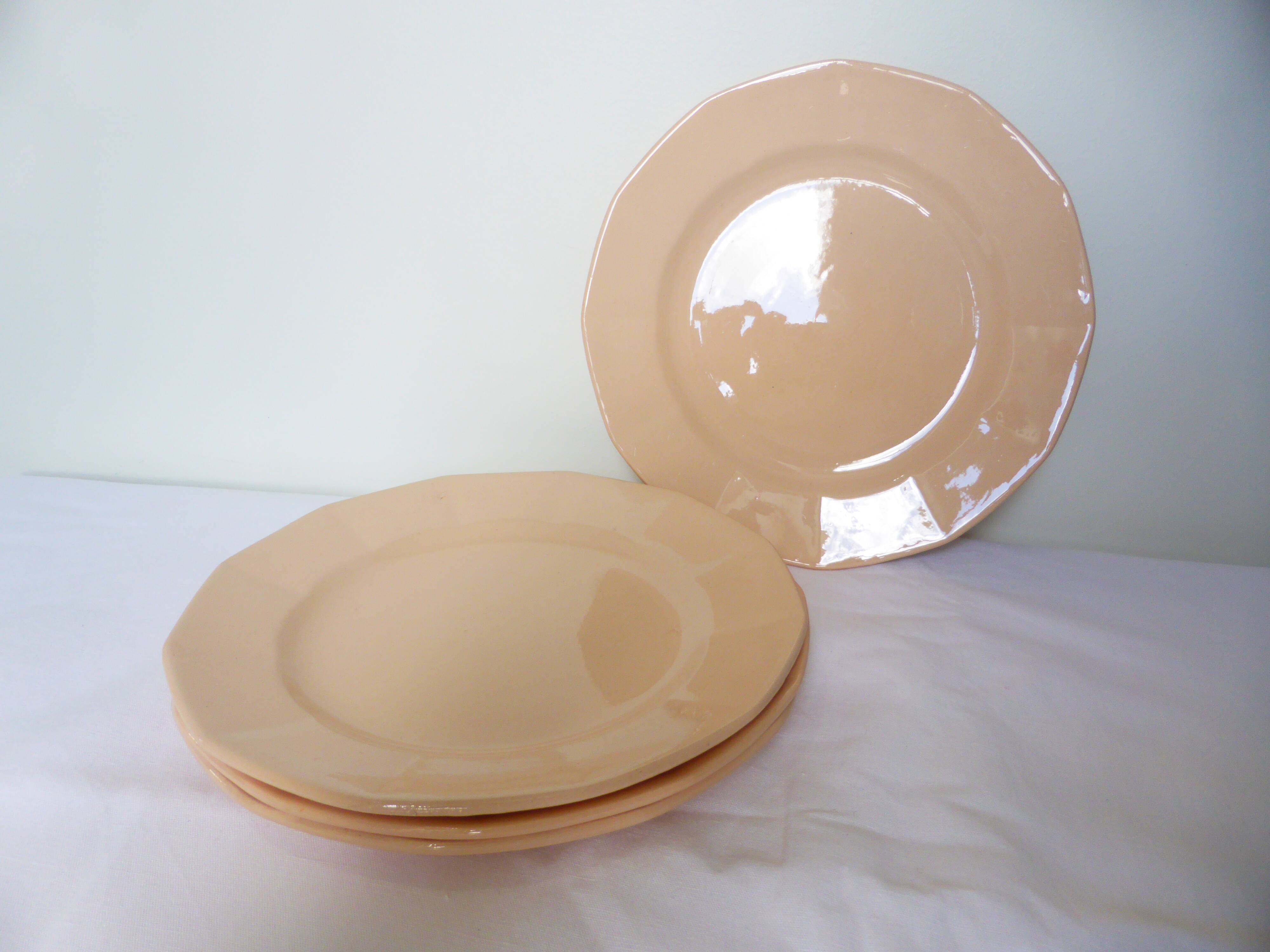 4 dessert plates by Digoin Sarreguemines