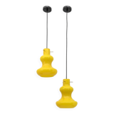 Suspensions en verre de Murano style moderne du milieu du siècle, paire des années 60, Vistosi