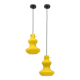 Mid-century Modern Murano Glass Pendants, 60s Pair, Vistosi