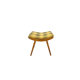 Vintage footrest with checkered cushion