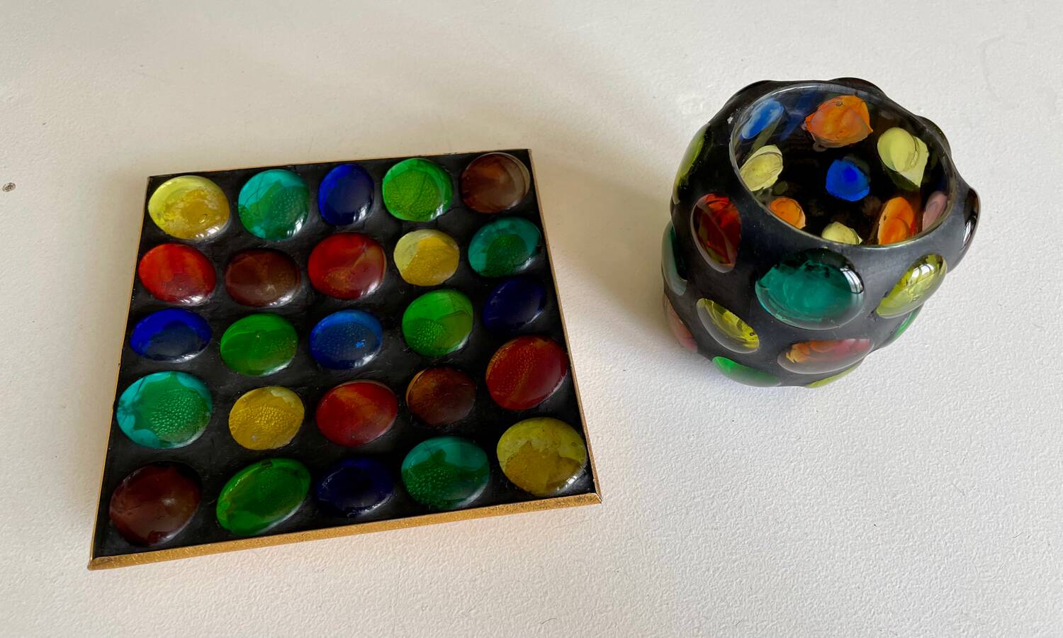 Empty pocket and tealight holder from the 70s