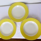 3 deep plates from Digoin Sarreguemines
