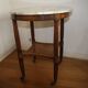 Rolling side table, Louis XVI style, with marble.