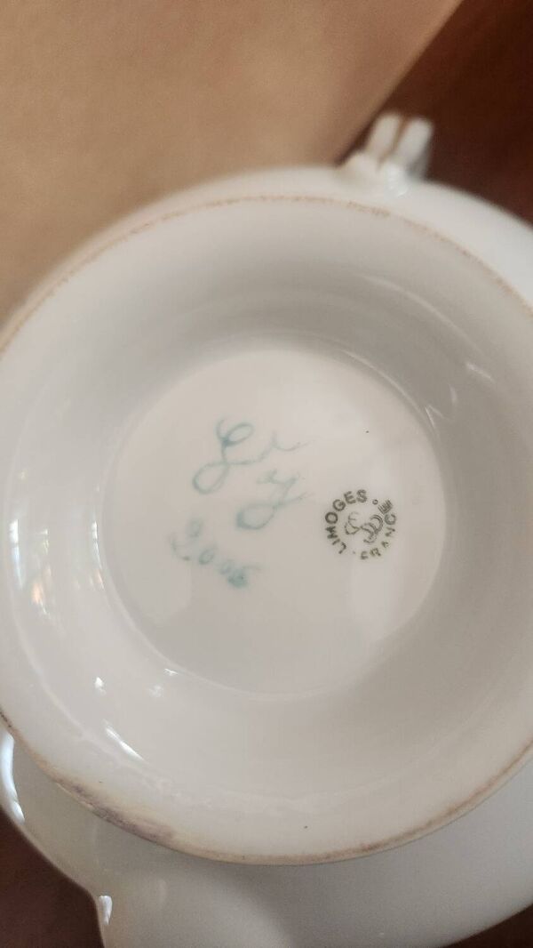 Théière Vintage Haviland Limoges – Modèle Nankin – Bleu & Or