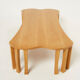 Coffee table signed by Vincent Poujardieu free form in oak 1992