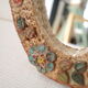 Vallauris ceramic mirror decorated with flowers, circa 1960