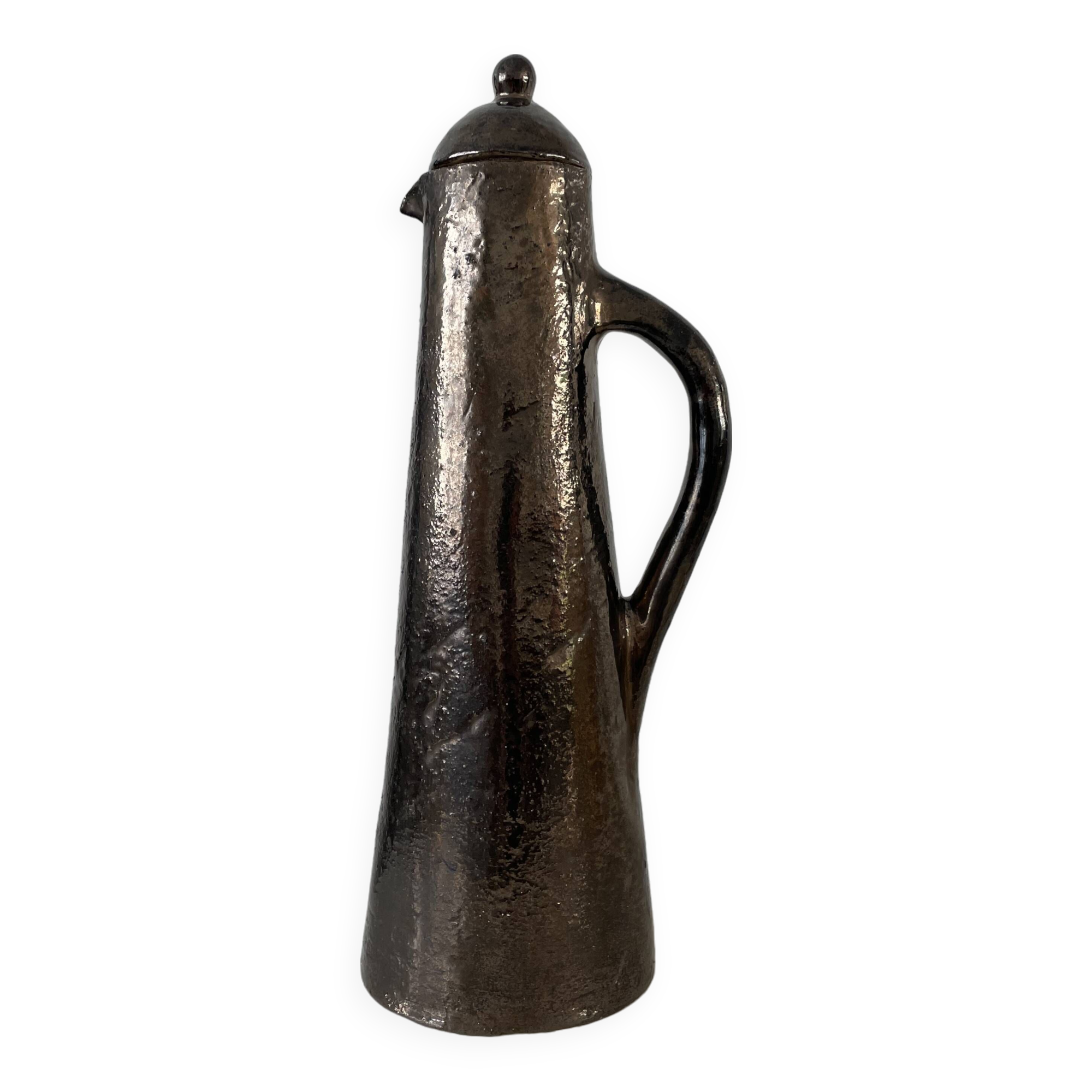 Large handmade ceramic jug, 1975