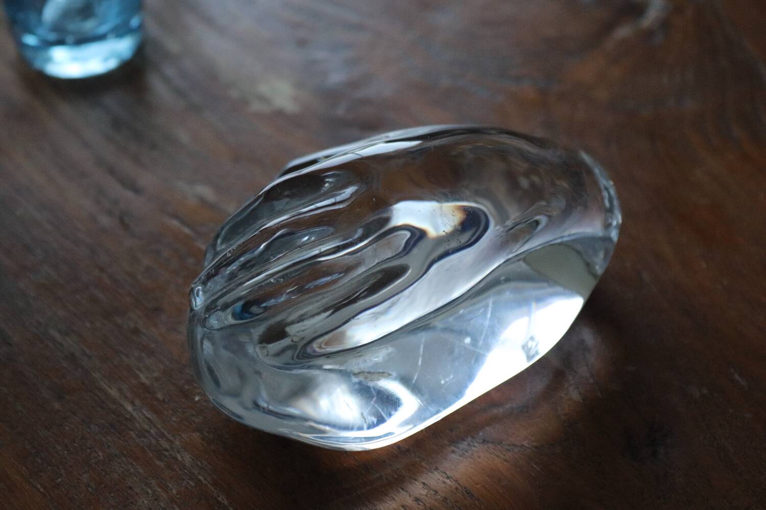 Crystal hand sculpture – Daum France paperweight