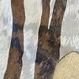 Vintage carpet zebra print cowhide