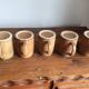 5 stoneware mugs