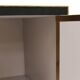 Mid Modern Italian Colored Glass Sideboards with Solid Wood Structure and Brass