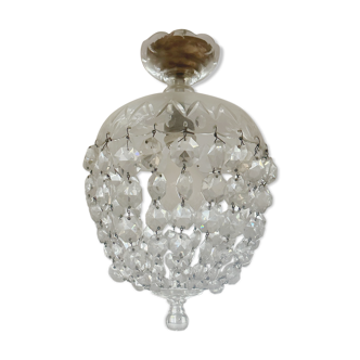 Crystal tassel ceiling light