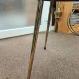 Table basse laiton et simili cuir