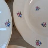 Set of 6 hollow plates Digoin Sarreguemines