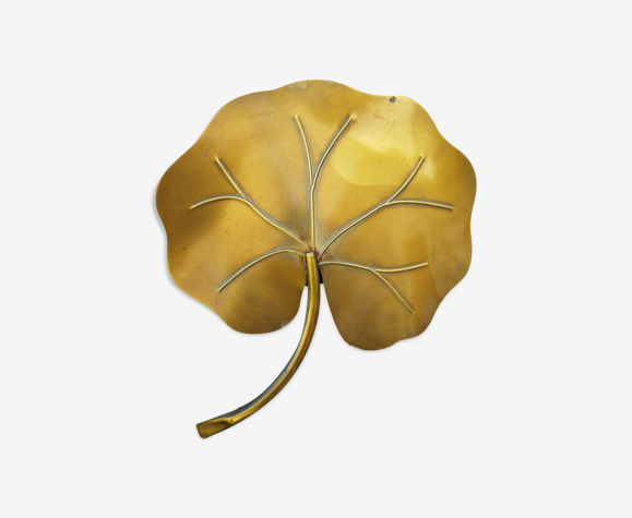 Applique en laiton doré feuille nénuphars 60