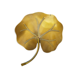 Wall lamp in golden brass leaf water lilies design 60