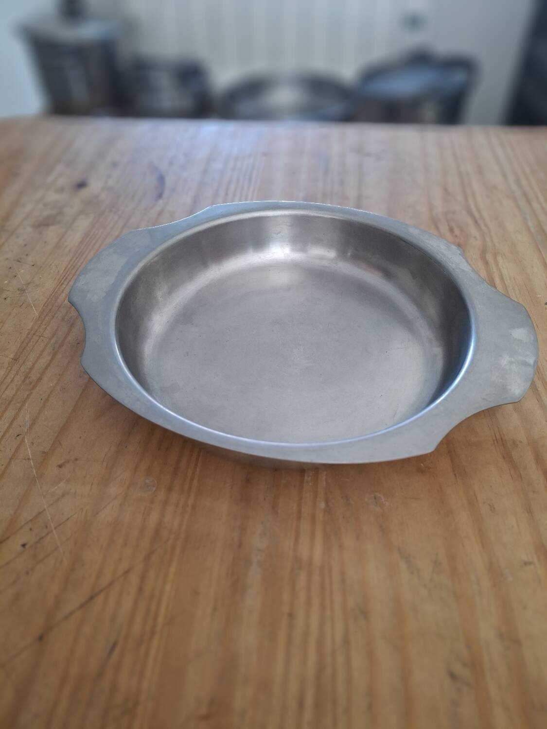 Vintage stainless steel serving dish – BB Lyon (Bouillet & Bourdelle) – year