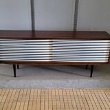 Vintage walnut wooden sideboard, 1960s, colour
