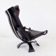 Nelo leather lounge chair by Ake Fribytter