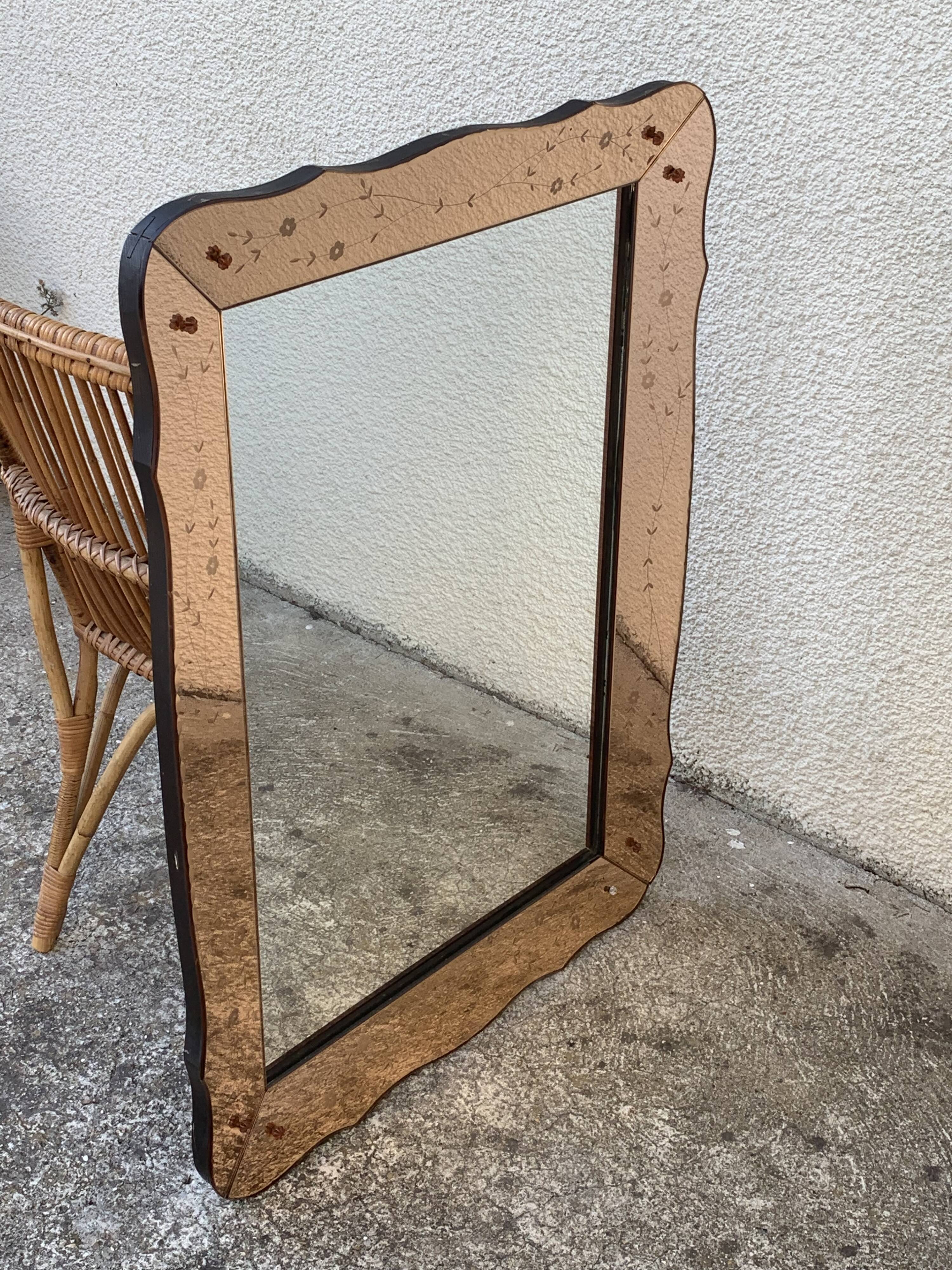 Venetian mirror art deco 1950 70x98