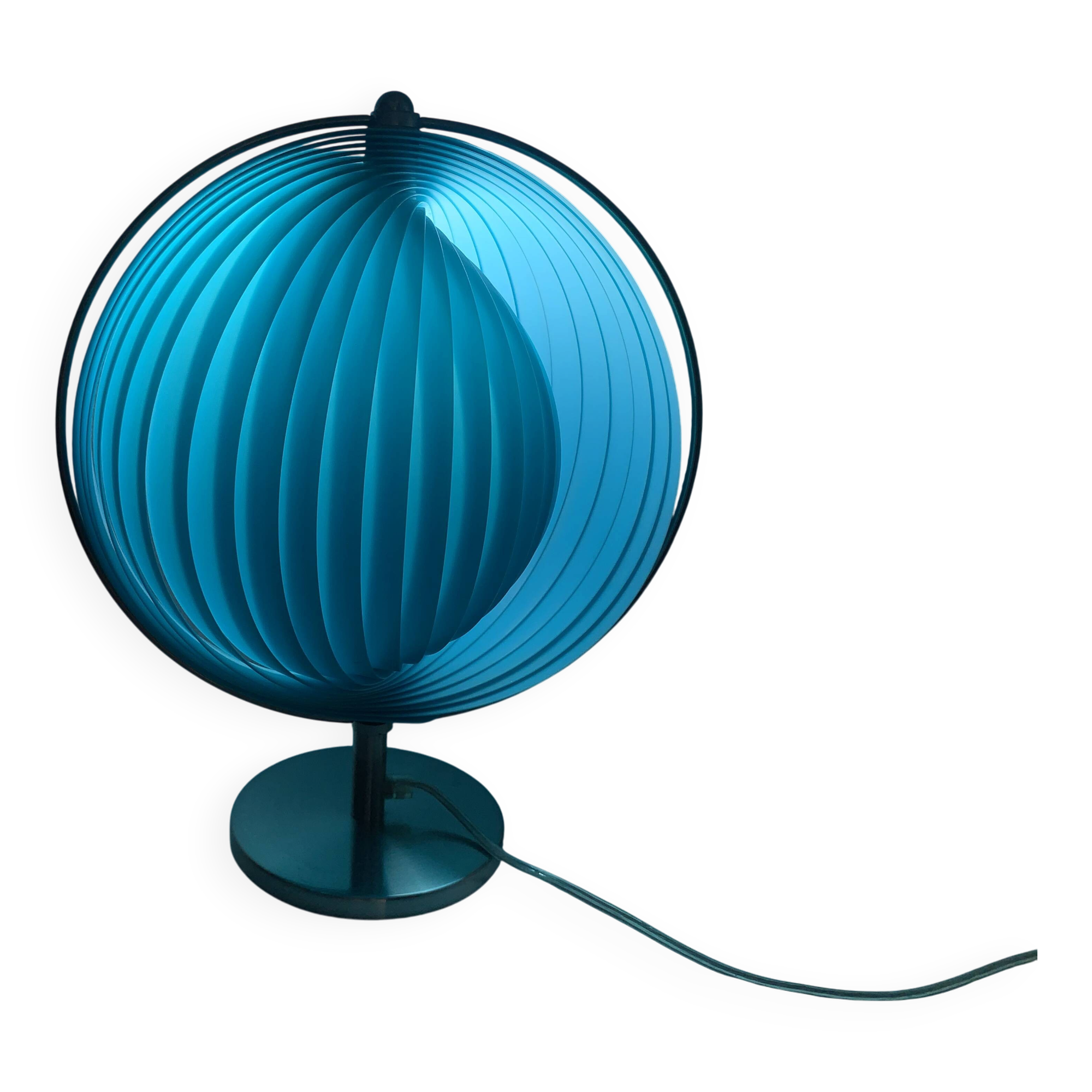 Vintage 1980 Kare Moon blue design lamp - 37 cm