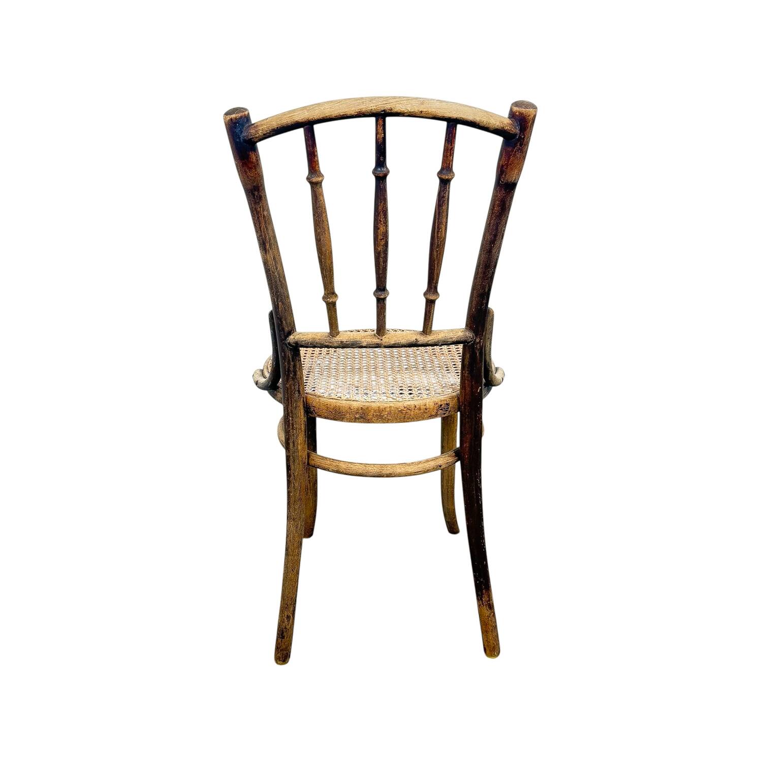 Antique Thonet Bentwood Chair Cane Seat