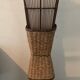 Vintage rattan and raffia floor lamp