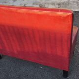 Vintage red bistro bench