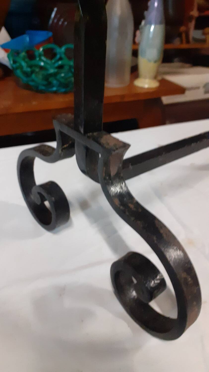 Wrought iron andiron