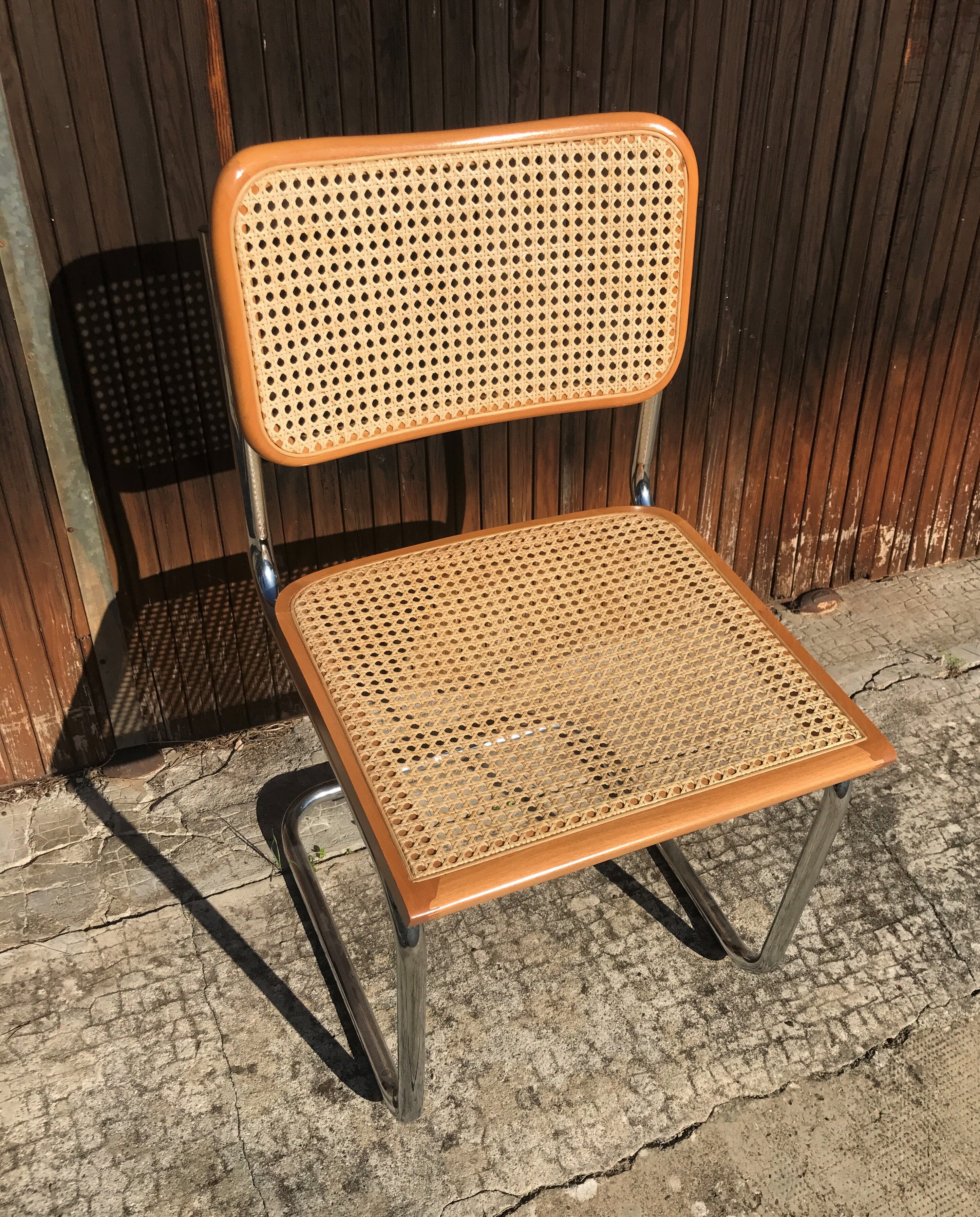 Série de 4 chaises Cesca B32 par Marcel Breuer