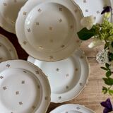 Set of 10 vintage Limoges porcelain soup plates