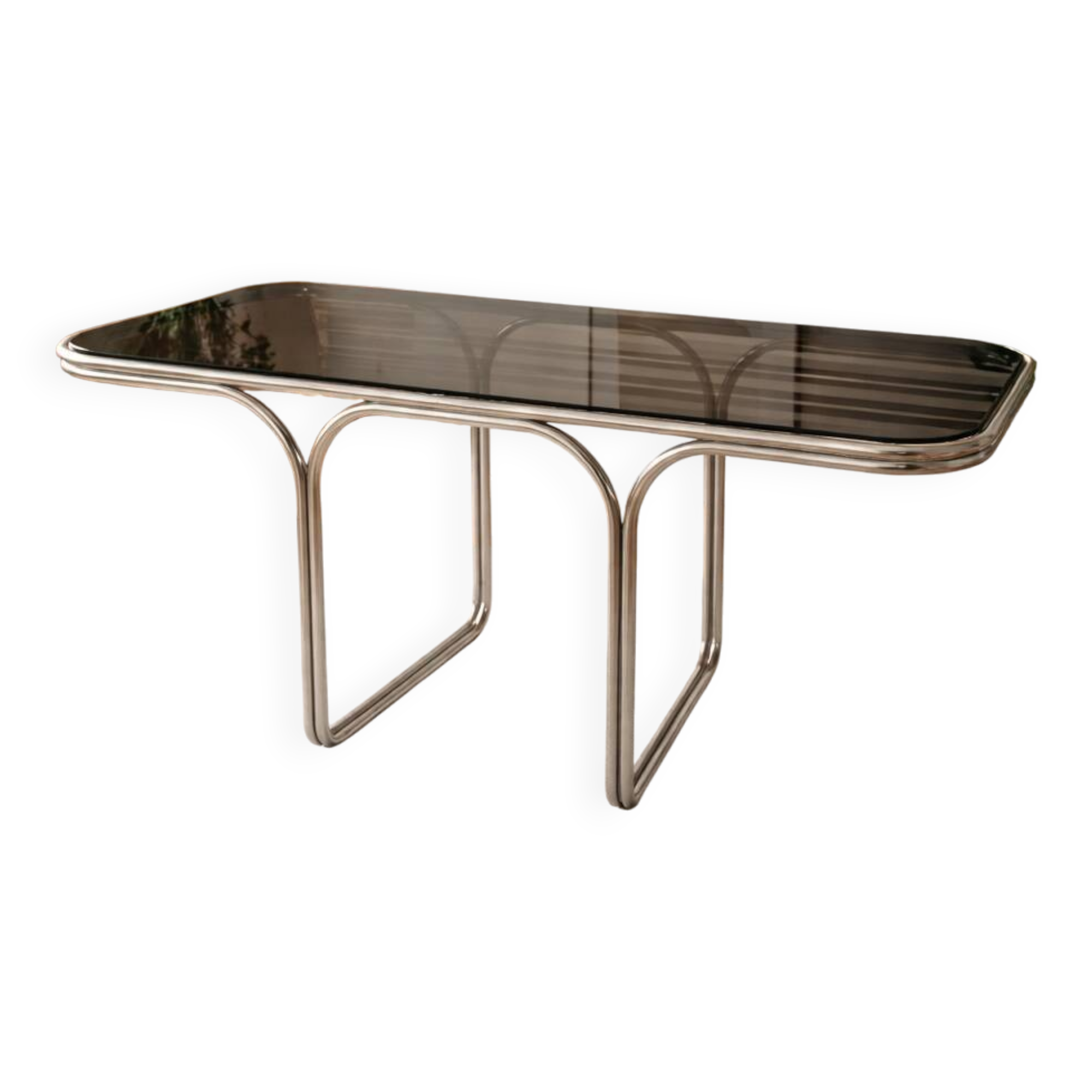 Mid-century glass and chrome table