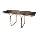 Mid-century glass and chrome table