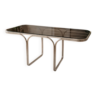 Mid-century glass and chrome table